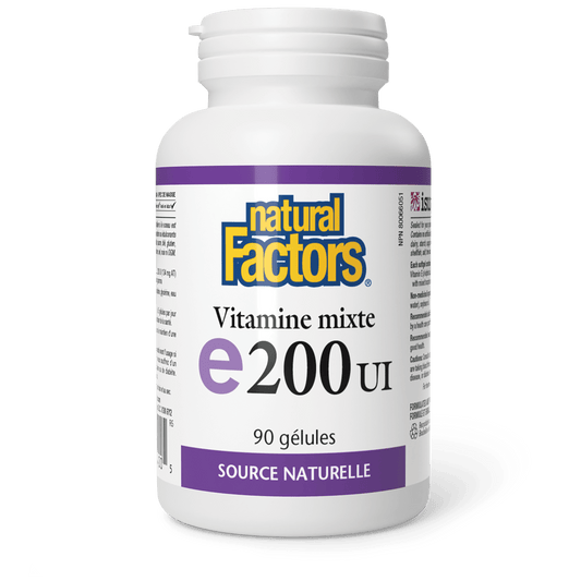 Vitamine mixte E 200 UI, source naturelle, Natural Factors|v|image|1400