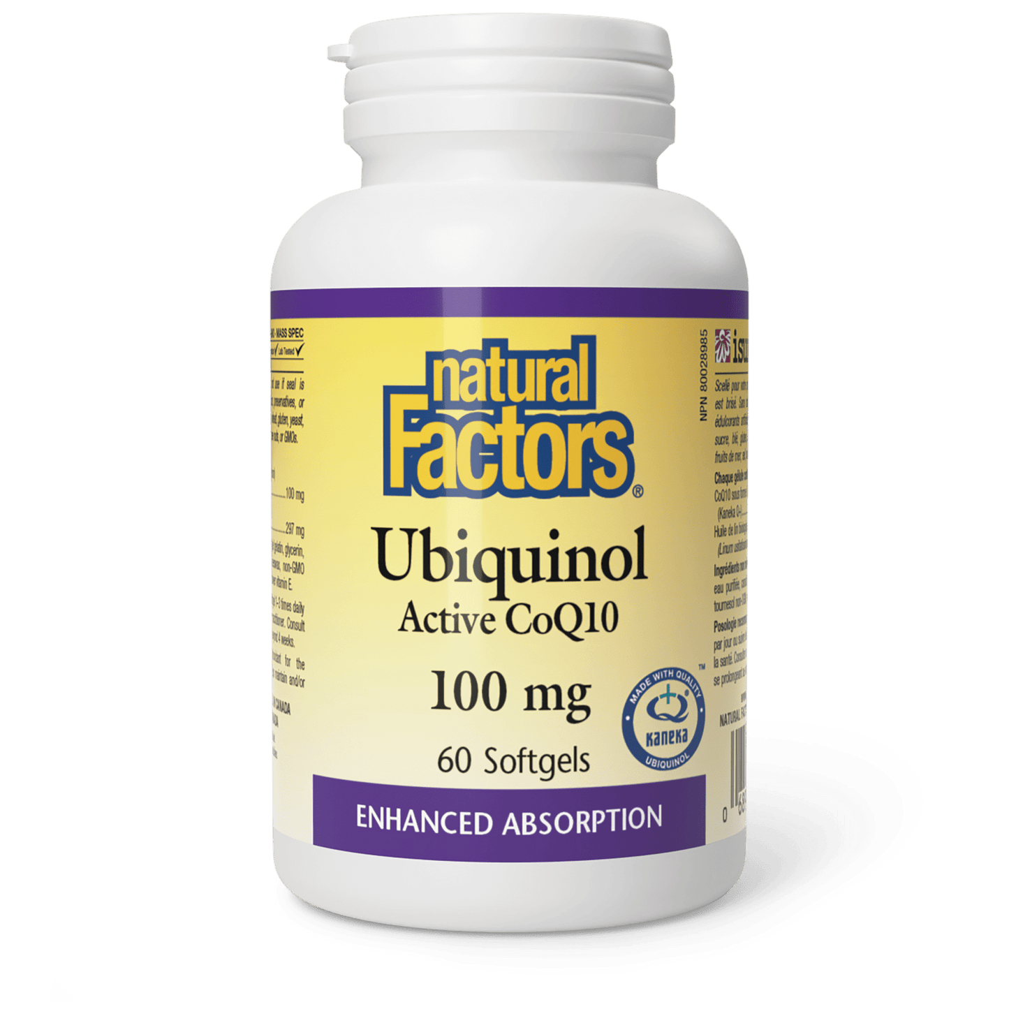 Ubiquinol Active CoQ10 100 mg, Natural Factors|v|image|20726