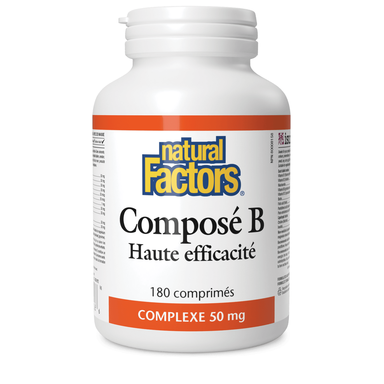 Composé B Haute efficacité Complexe 50 mg, Natural Factors|v|image|1106