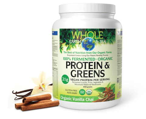 Fermented Organic Protein & Greens, Organic Vanilla Chai, Whole Earth & Sea, Whole Earth & Sea®|v|image|35540