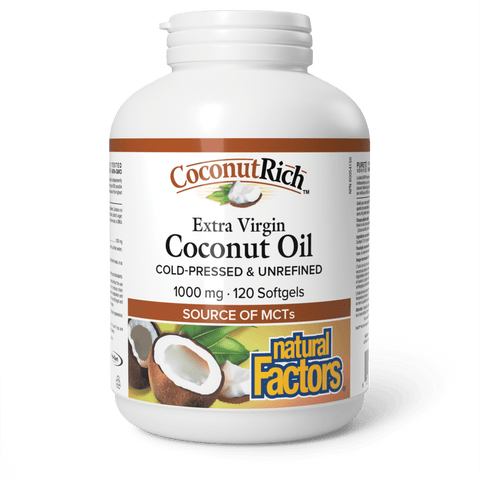 CoconutRich™ Extra Virgin Coconut Oil 1000 mg, Natural Factors|v|image|4547