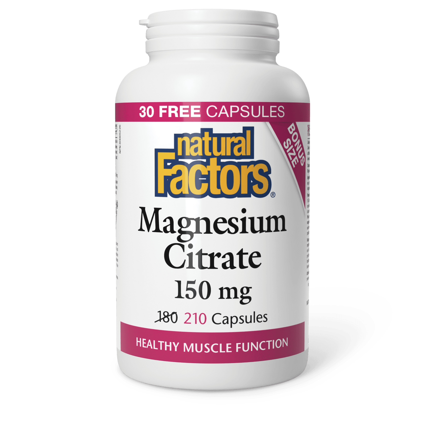 Magnesium Citrate 150 mg, Natural Factors|v|image|8161