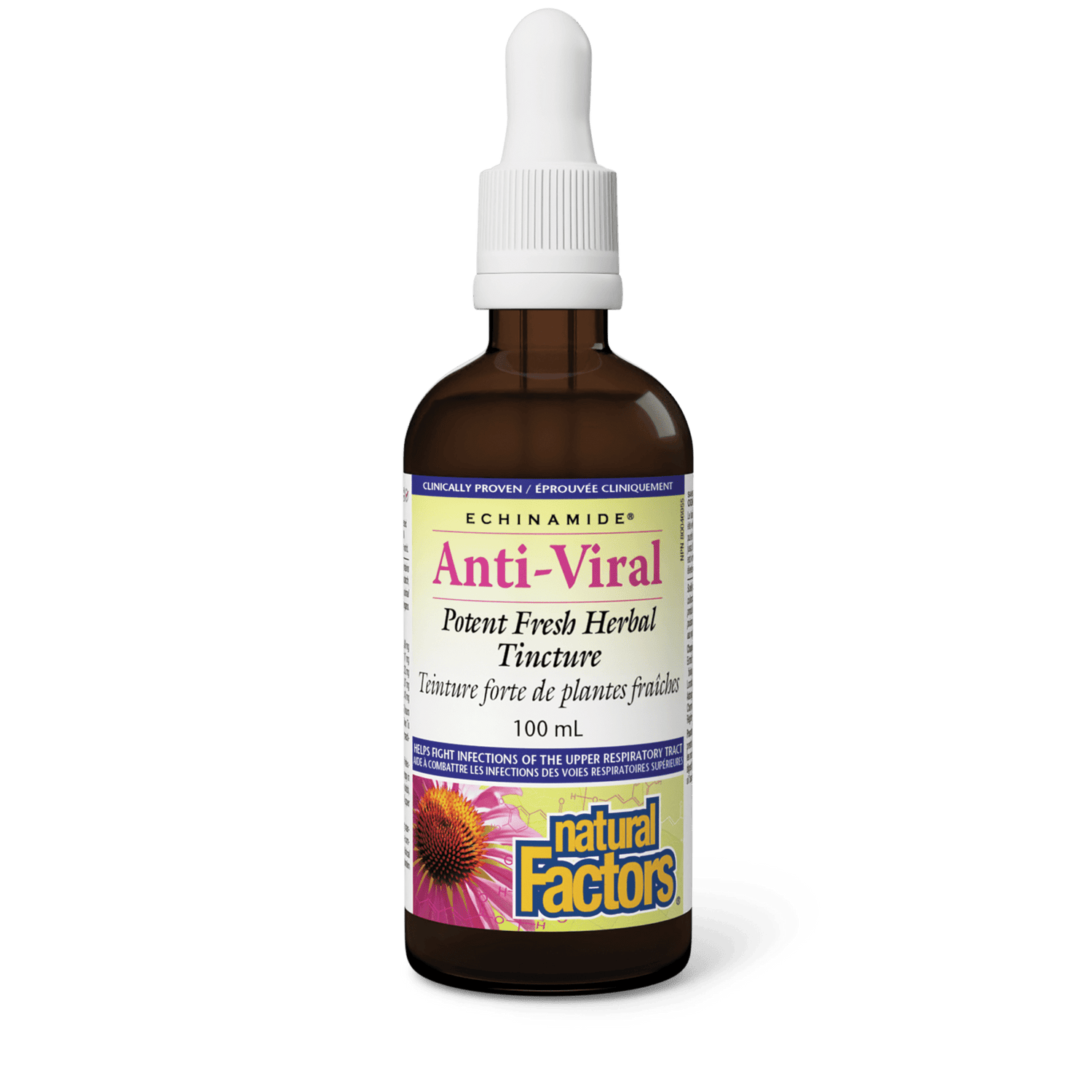 Anti-Viral Teinture forte de plantes fraîches, ECHINAMIDE, Natural Factors|v|image|4751