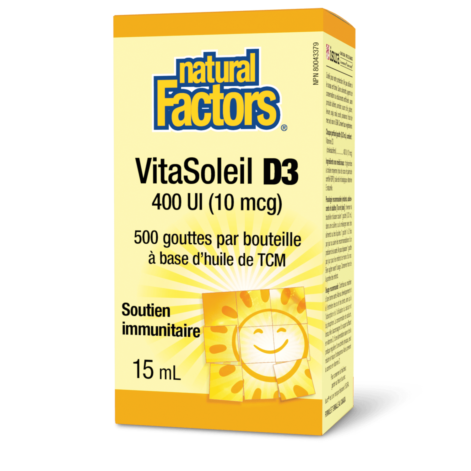 VitaSoleil D3 gouttes 400 UI, Natural Factors|v|image|1058