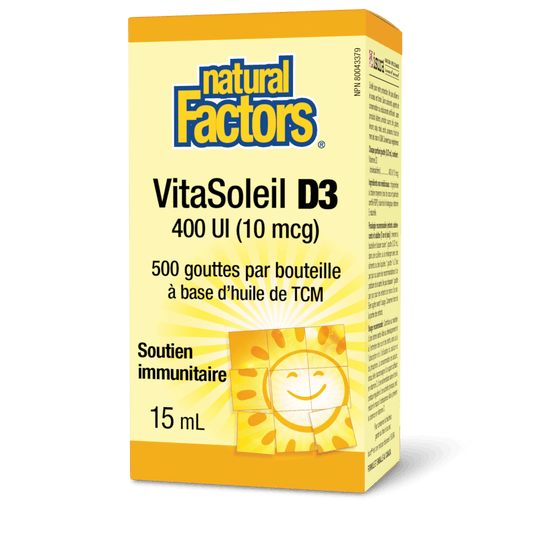 VitaSoleil D3 gouttes 400 UI, Natural Factors|v|image|1058