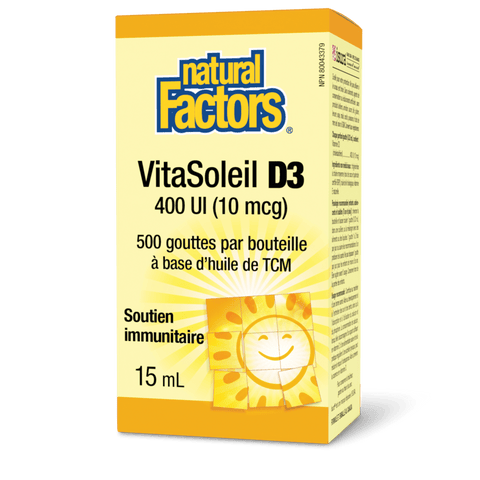 VitaSoleil D3 gouttes 400 UI, Natural Factors|v|image|1058