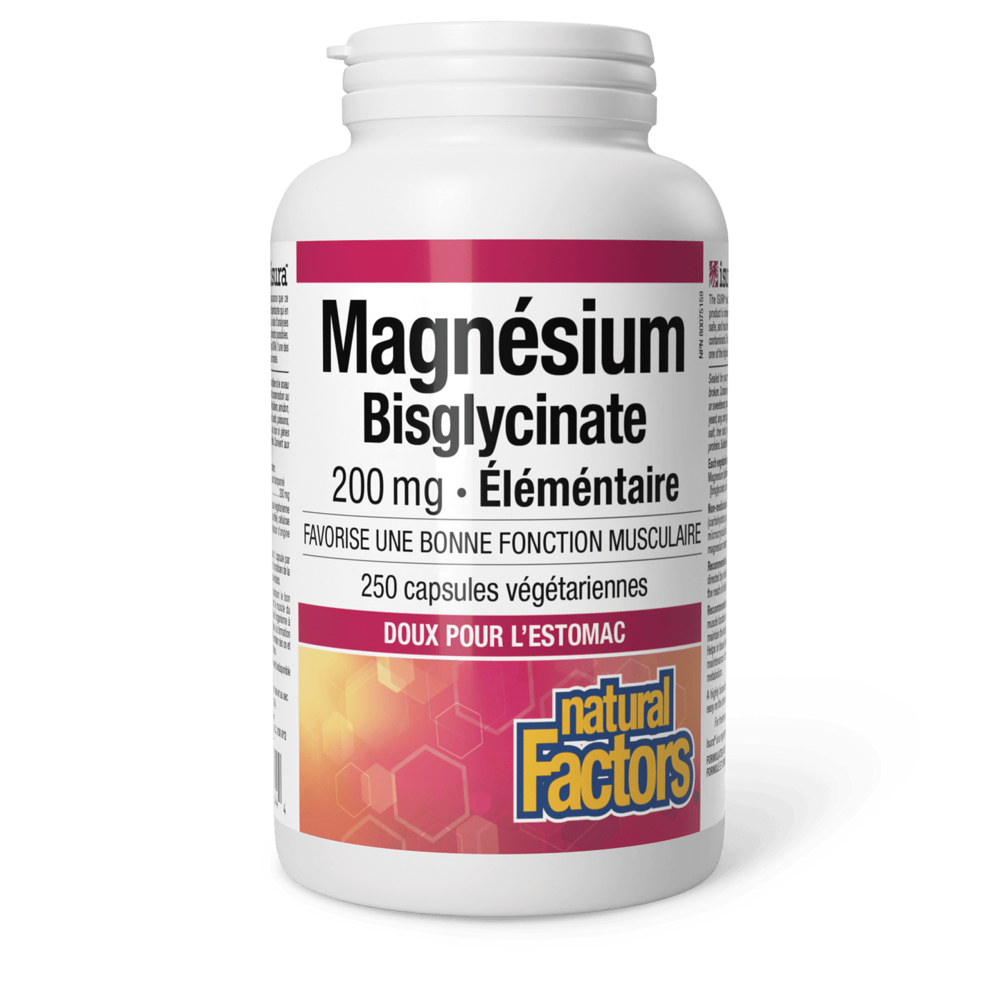 Magnésium Bisclycinate 200 mg, Natural Factors|v|image|1644