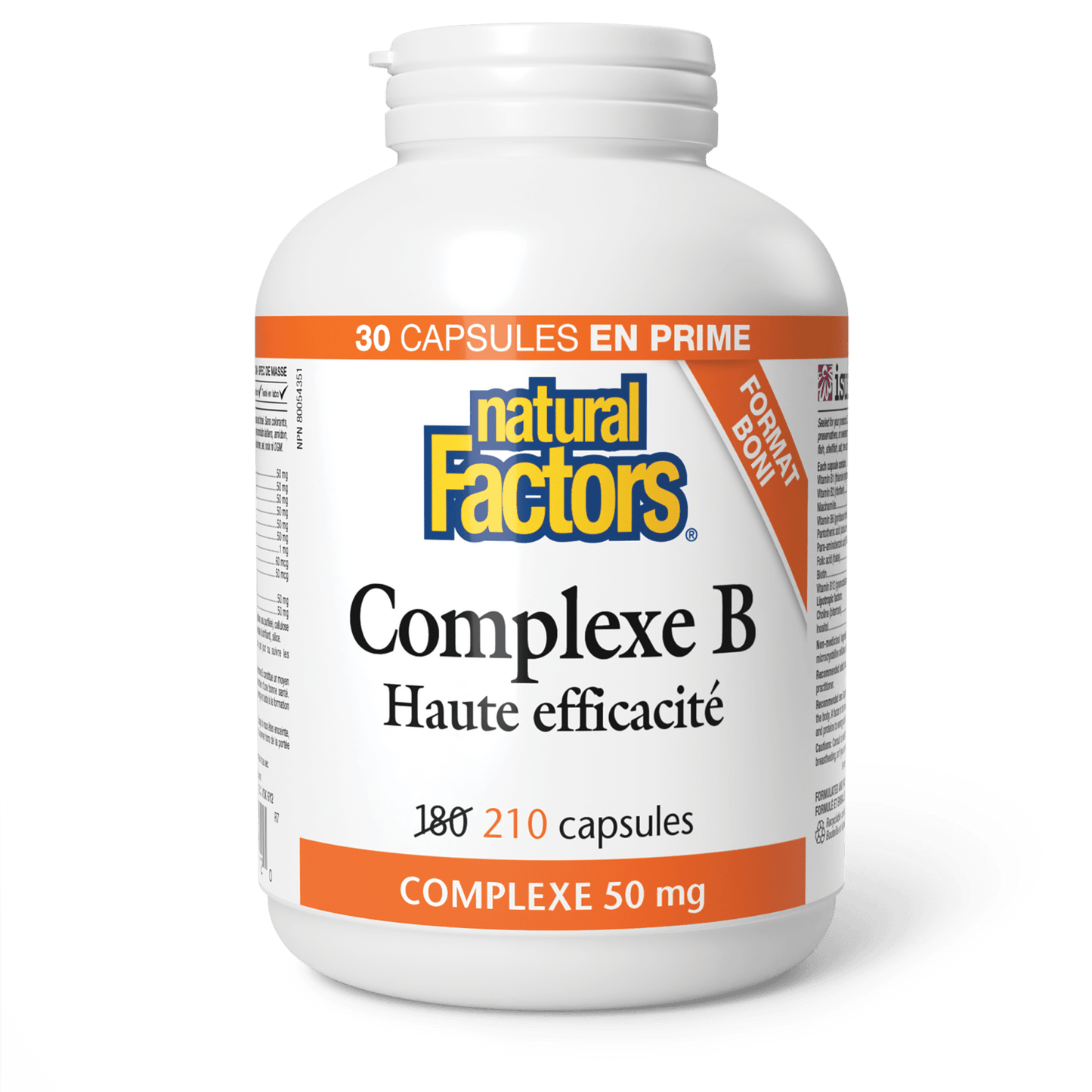 Complexe B Haute efficacité 50 mg, Natural Factors|v|image|8112