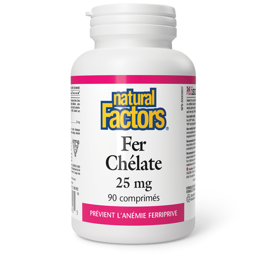 Fer Chélate 25 mg, Natural Factors|v|image|1640