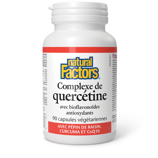 Complexe de quercétine avec pépin de raisin, curcuma et CoQ10, Natural Factors|v|image|1388