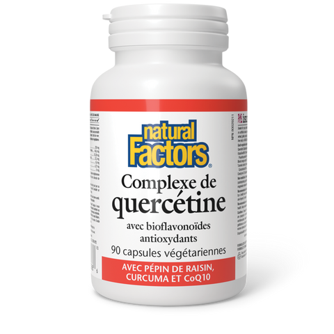 Complexe de quercétine avec pépin de raisin, curcuma et CoQ10, Natural Factors|v|image|1388