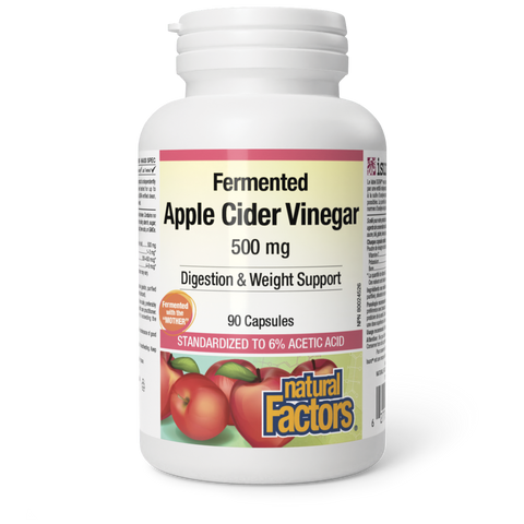 Fermented Apple Cider Vinegar 500 mg, Natural Factors|v|image|2055