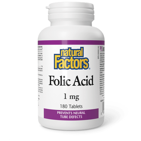 Folic Acid 1 mg, Natural Factors|v|image|1271