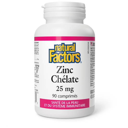 Zinc Chélate 25 mg, Natural Factors|v|image|1683