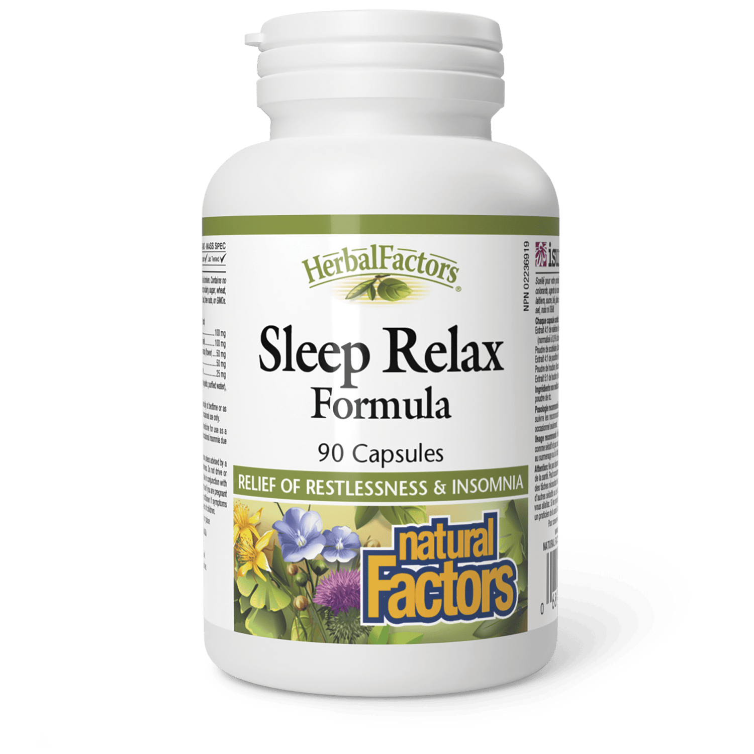 Sleep Relax Formula, HerbalFactors, Natural Factors|v|image|4655