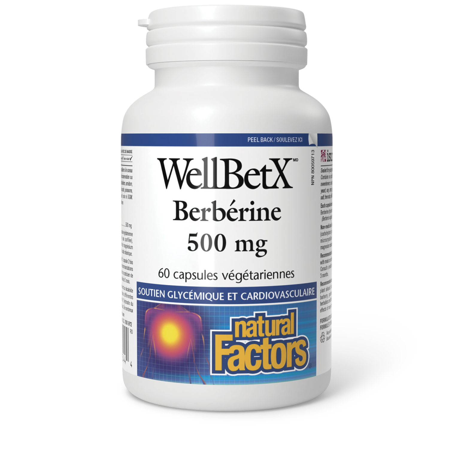 Berbérine, WellBetX 500 mg, Natural Factors|v|image|3544