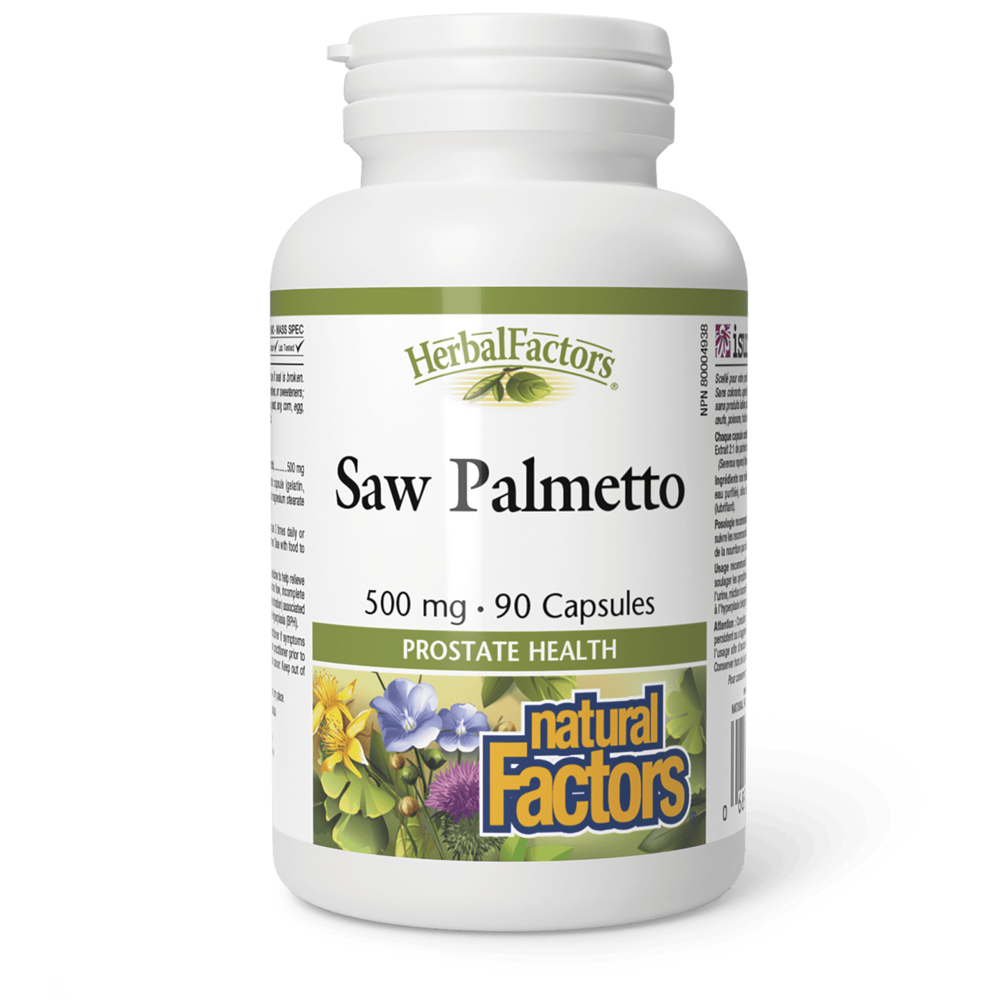 Saw Palmetto 500 mg, HerbalFactors, Natural Factors|v|image|4253