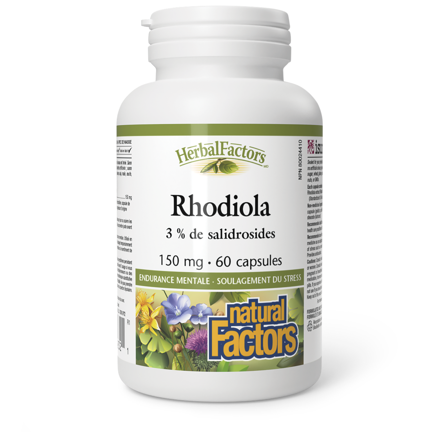 Rhodiola 150 mg, HerbalFactors, Natural Factors|v|image|4832