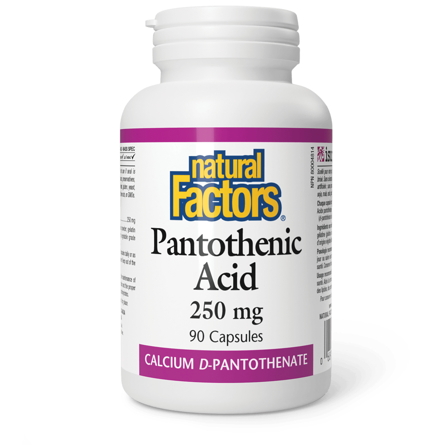 Pantothenic Acid 250 mg, Natural Factors|v|image|1251