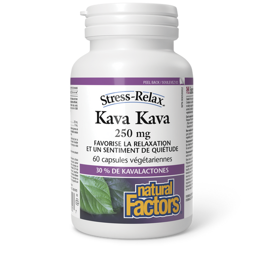 Kava Kava 250 mg, Stress-Relax, Natural Factors|v|image|2850