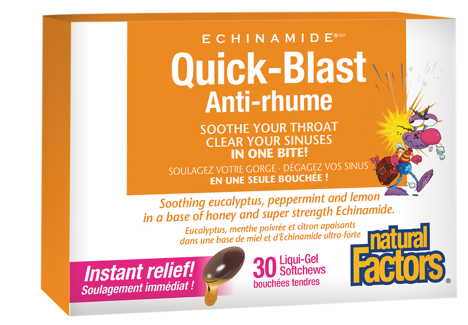 Quick-Blast, ECHINAMIDE, Natural Factors|v|image|4703