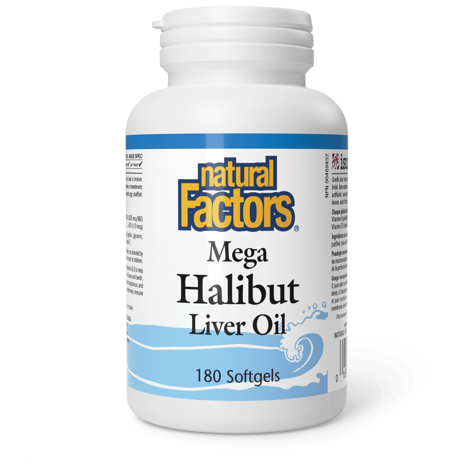 Mega Halibut Liver Oil, Natural Factors|v|image|1011