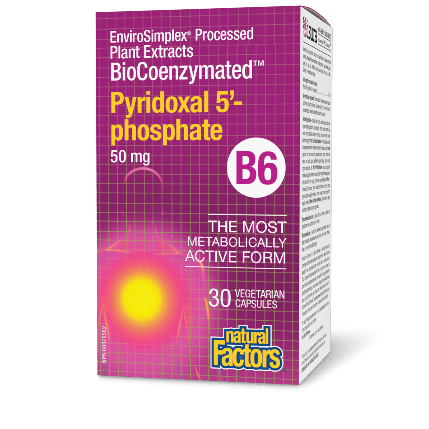 BioCoenzymated Pyridoxal 5’-phosphate • B6 50 mg, Natural Factors|v|image|1252