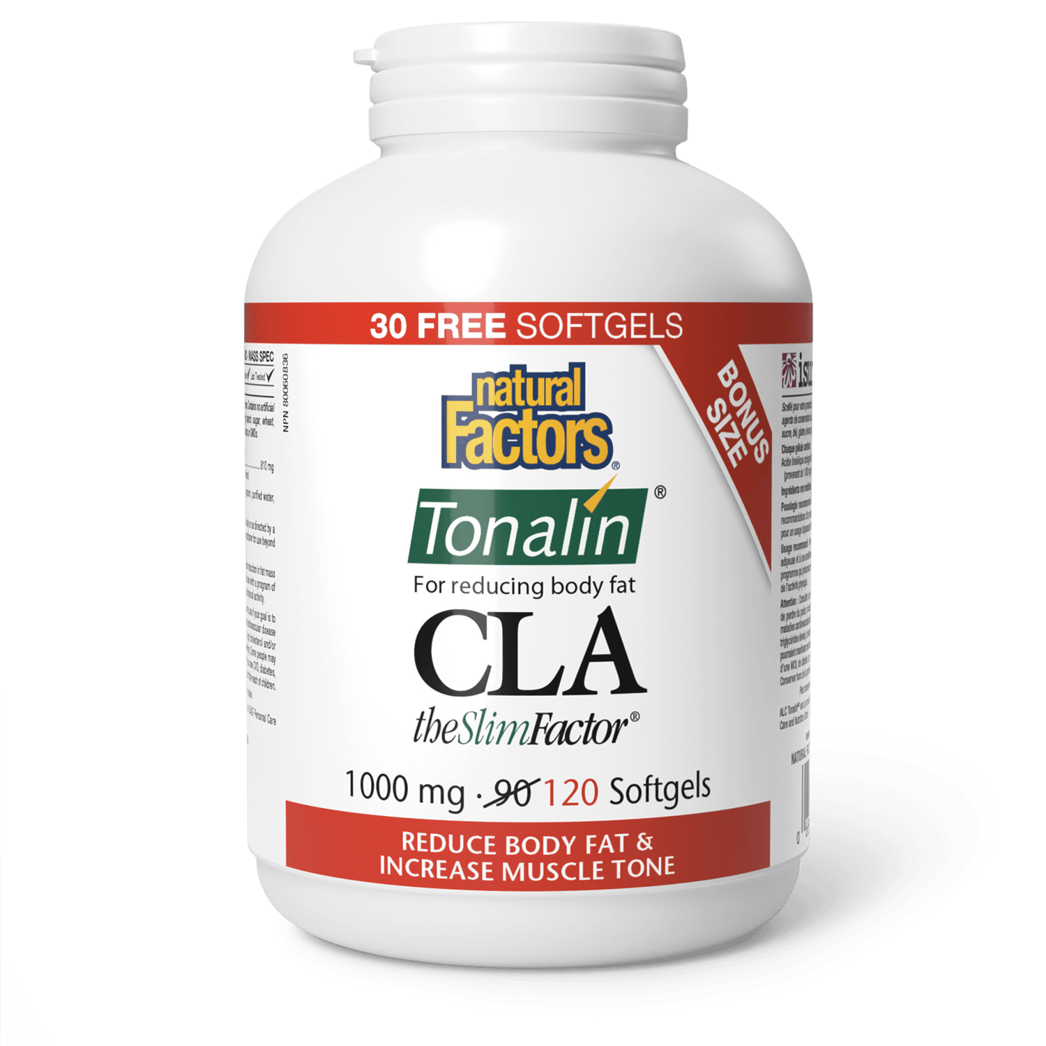CLA Tonalin TheSlimFactor 1000 mg, Natural Factors|v|image|8204