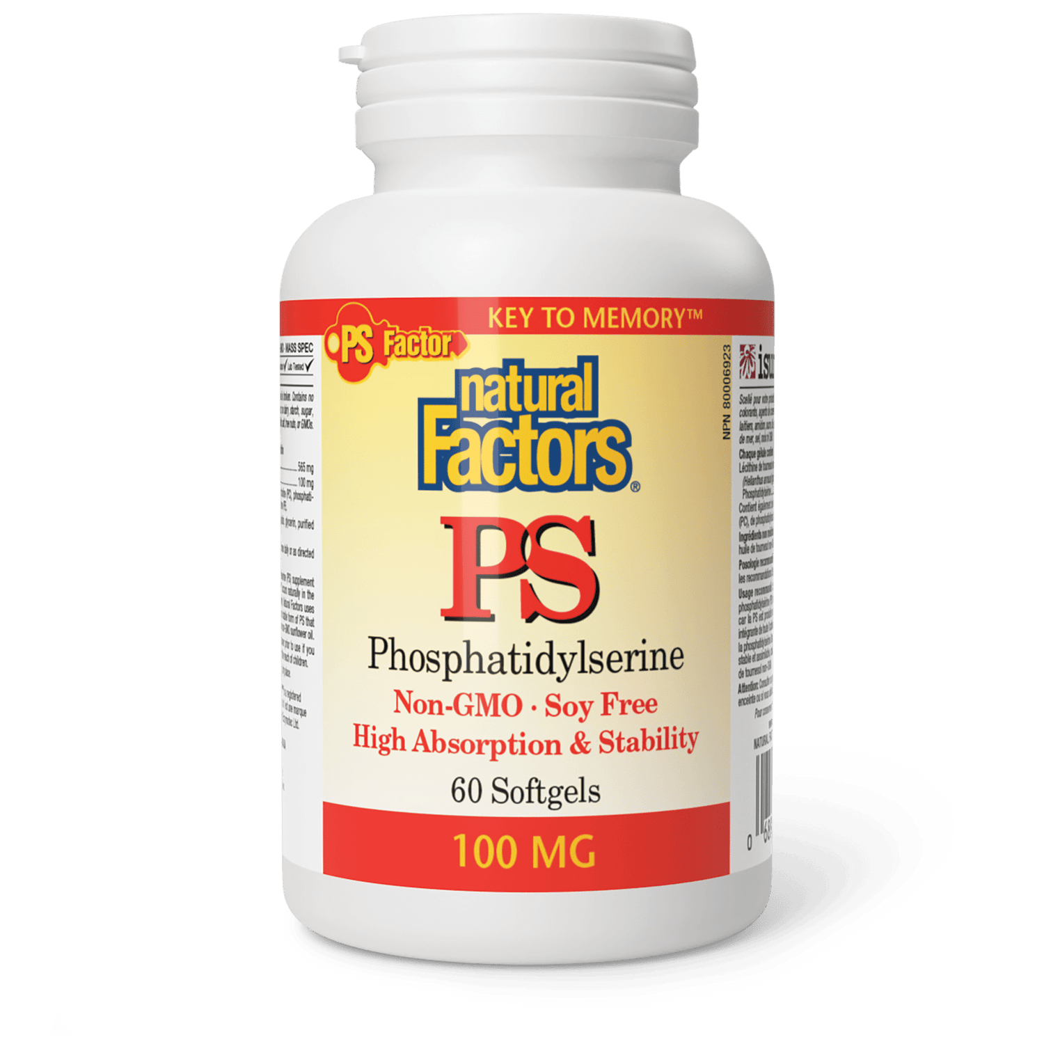 PS Phosphatidylserine 100 mg, Natural Factors|v|image|2613