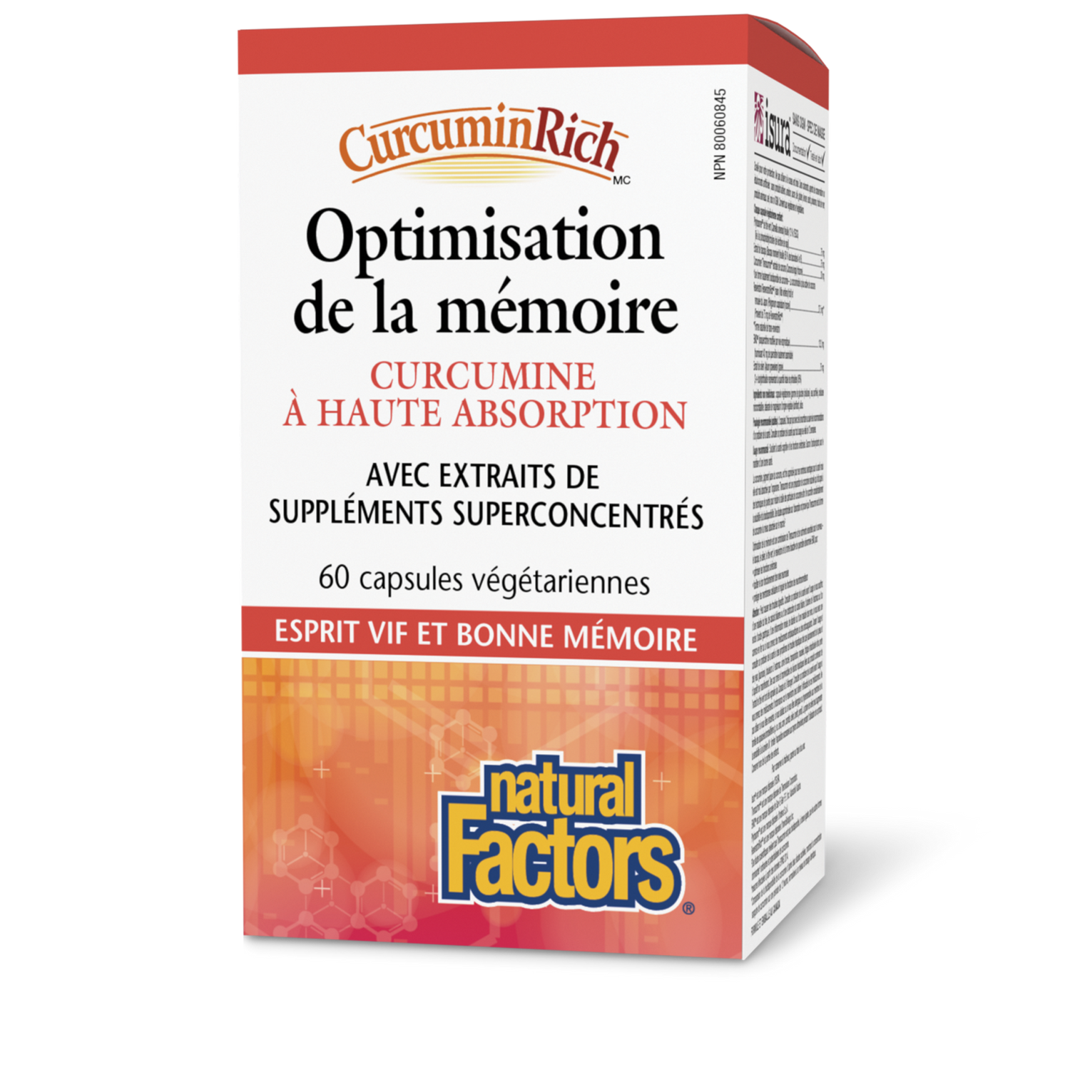 Optimisation de la mémoire, CurcuminRich, Natural Factors|v|image|4553