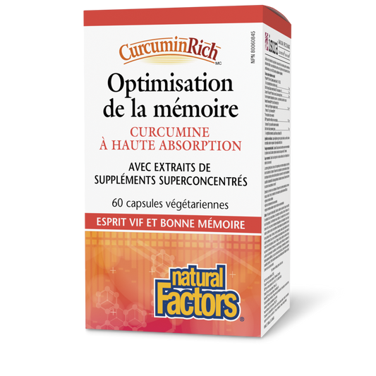 Optimisation de la mémoire, CurcuminRich, Natural Factors|v|image|4553