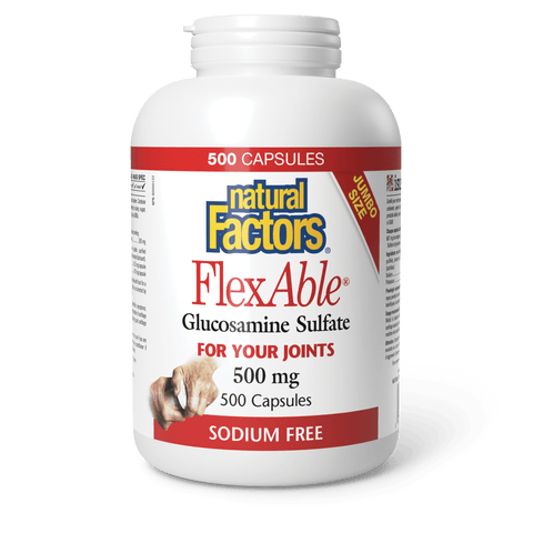 FlexAble Glucosamine Sulfate 500 mg, Natural Factors|v|image|26592