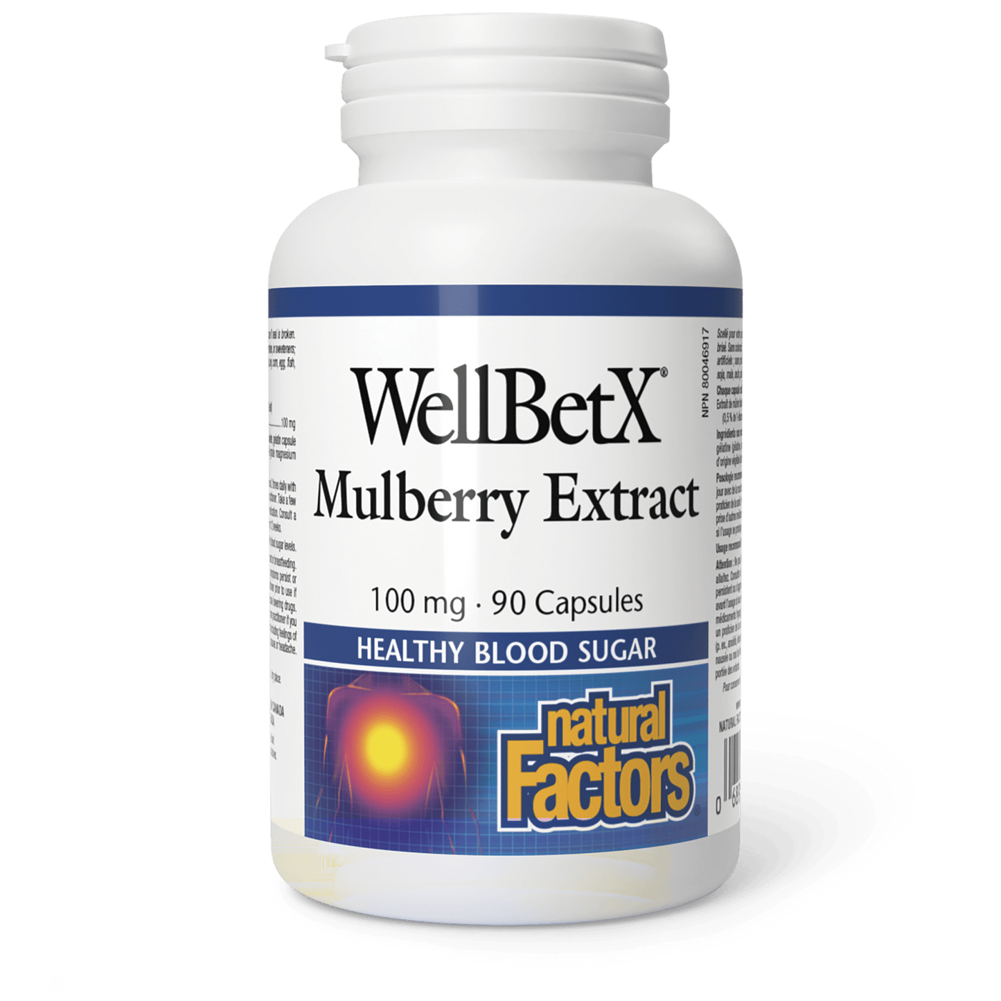 WellBetX Mulberry Extract 100 mg, Natural Factors|v|image|3584