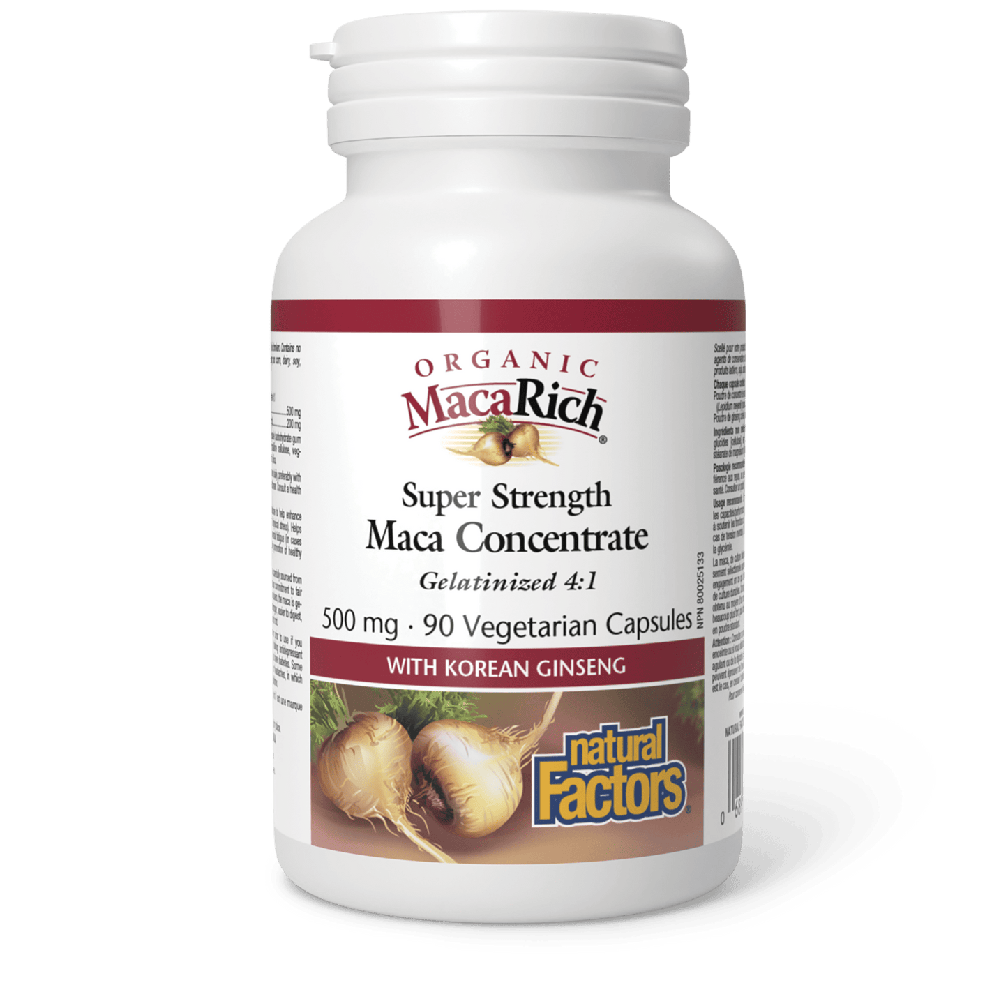 Organic MacaRich Super Strength Maca Concentrate 500 mg, Natural Factors|v|image|4537