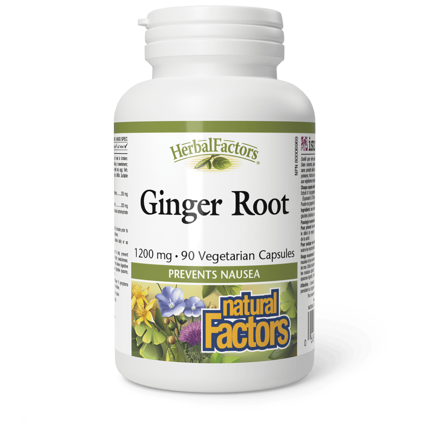 Ginger Root 1200 mg, HerbalFactors, Natural Factors|v|image|4528