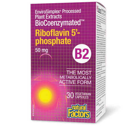 BioCoenzymated Riboflavin 5’-Phosphate • B2 50 mg, Natural Factors|v|image|1249