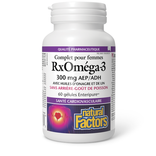 RxOméga-3 complet pour femmes 300 mg AEP/ADH, Natural Factors|v|image|3576