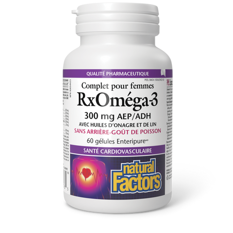 RxOméga-3 complet pour femmes 300 mg AEP/ADH, Natural Factors|v|image|3576