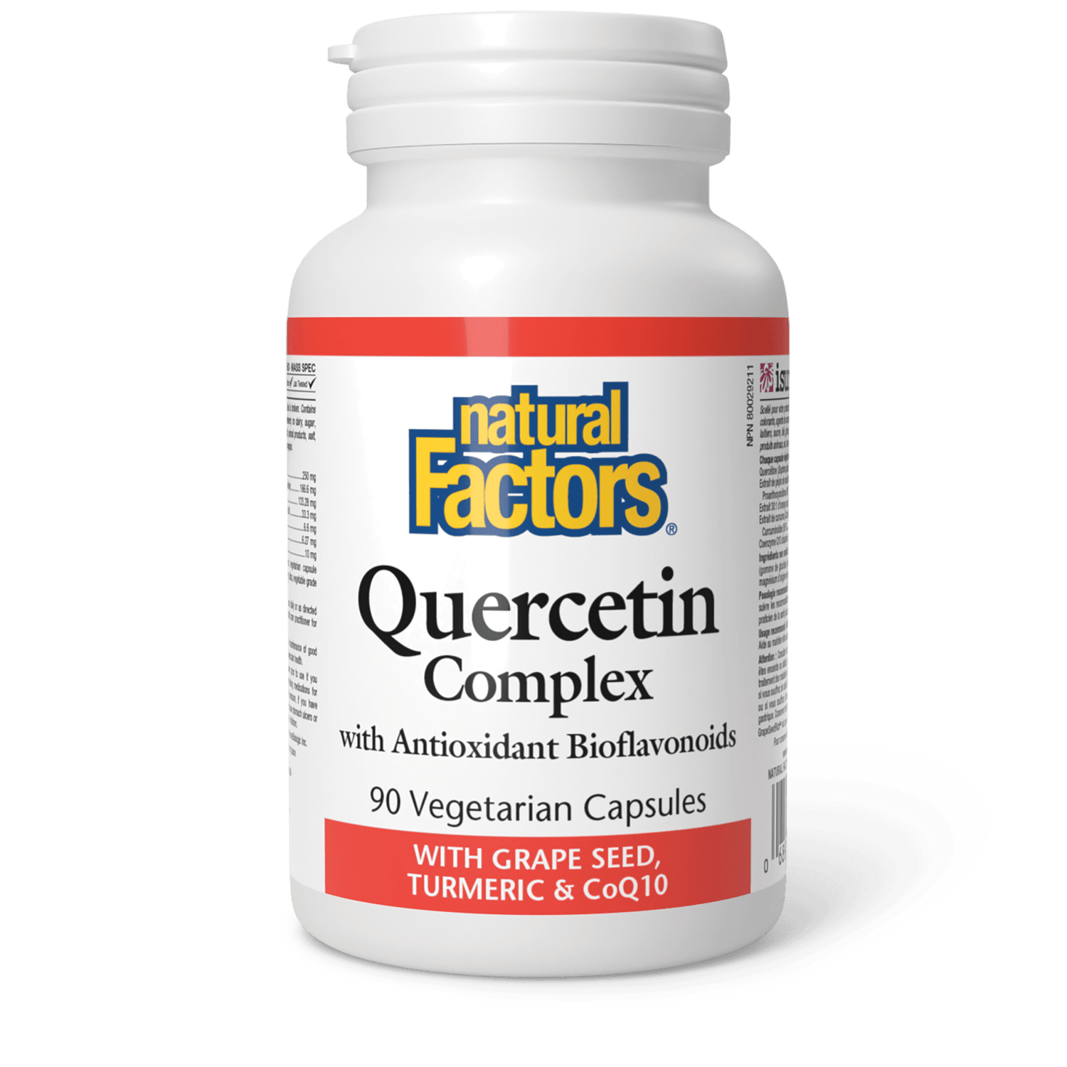 Quercetin Complex with Grape Seed, Turmeric & CoQ10, Natural Factors|v|image|1388