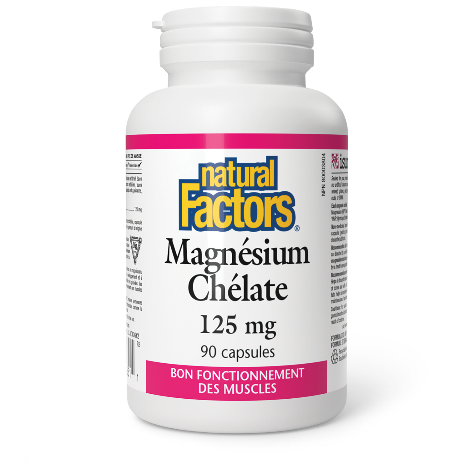 Magnésium Chélate 125 mg, Natural Factors|v|image|1651