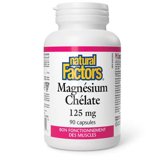 Magnésium Chélate 125 mg, Natural Factors|v|image|1651