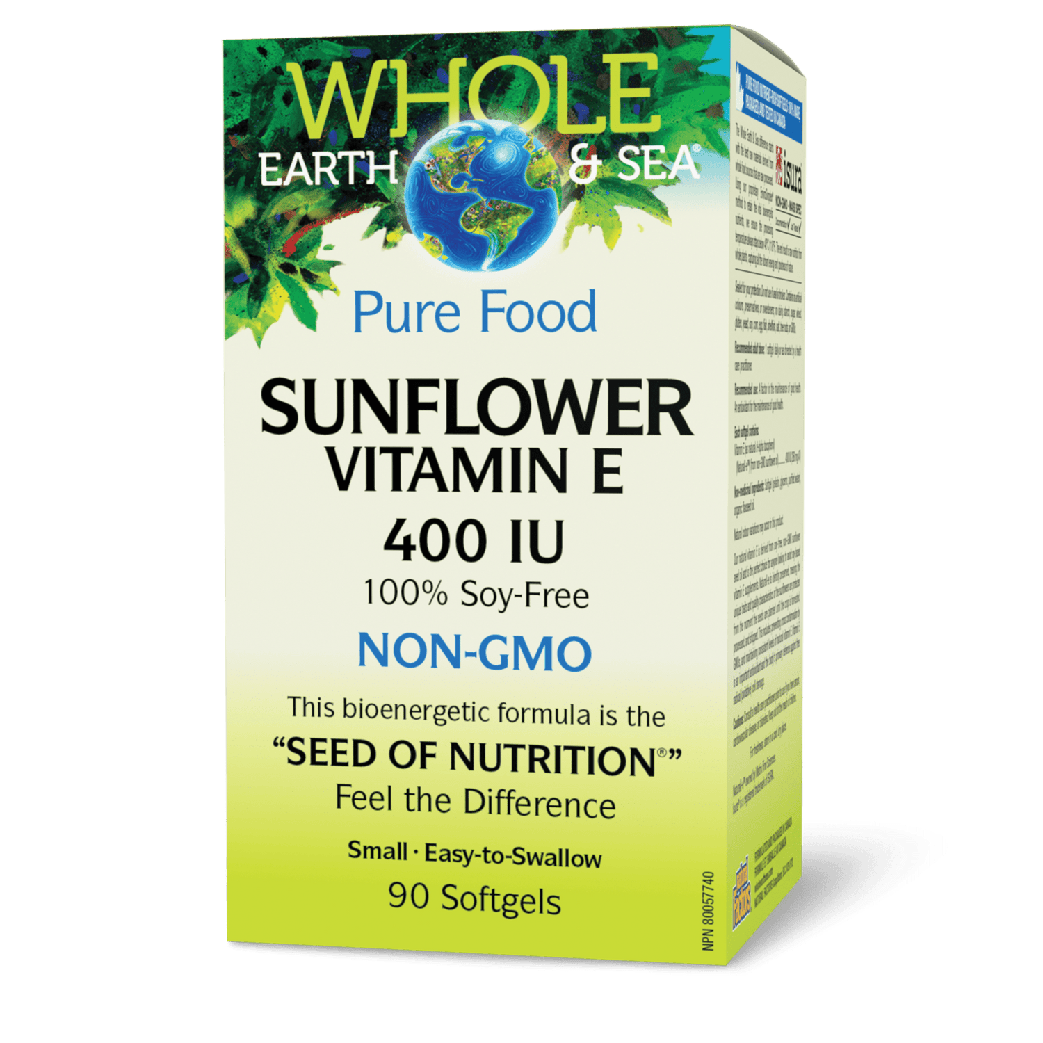 Sunflower Vitamin E 400 IU, Whole Earth & Sea, Whole Earth & Sea®|v|image|35513