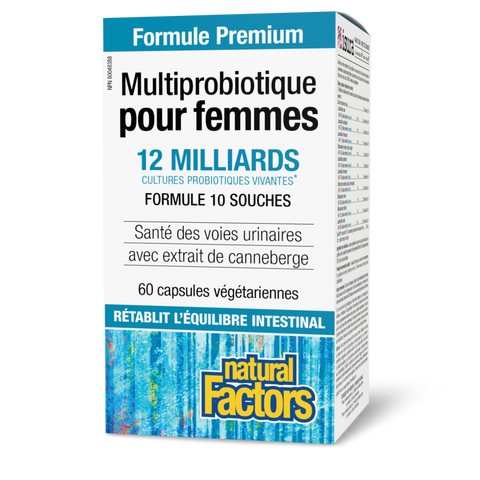 Multiprobiotique pour femmes 12 milliards de cultures probiotiques vivantes, Natural Factors|v|image|1849