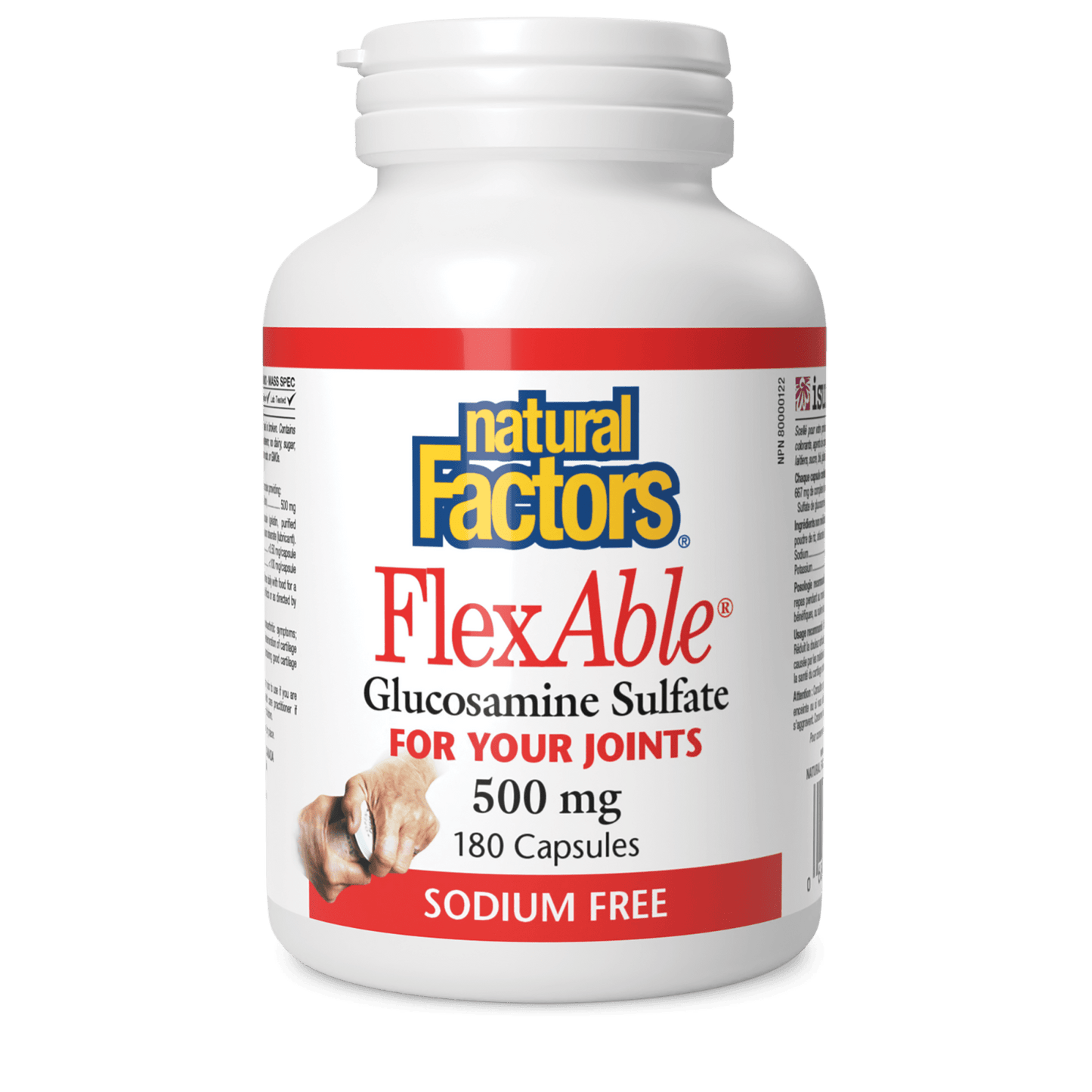 FlexAble Glucosamine Sulfate 500 mg, Natural Factors|v|image|2659