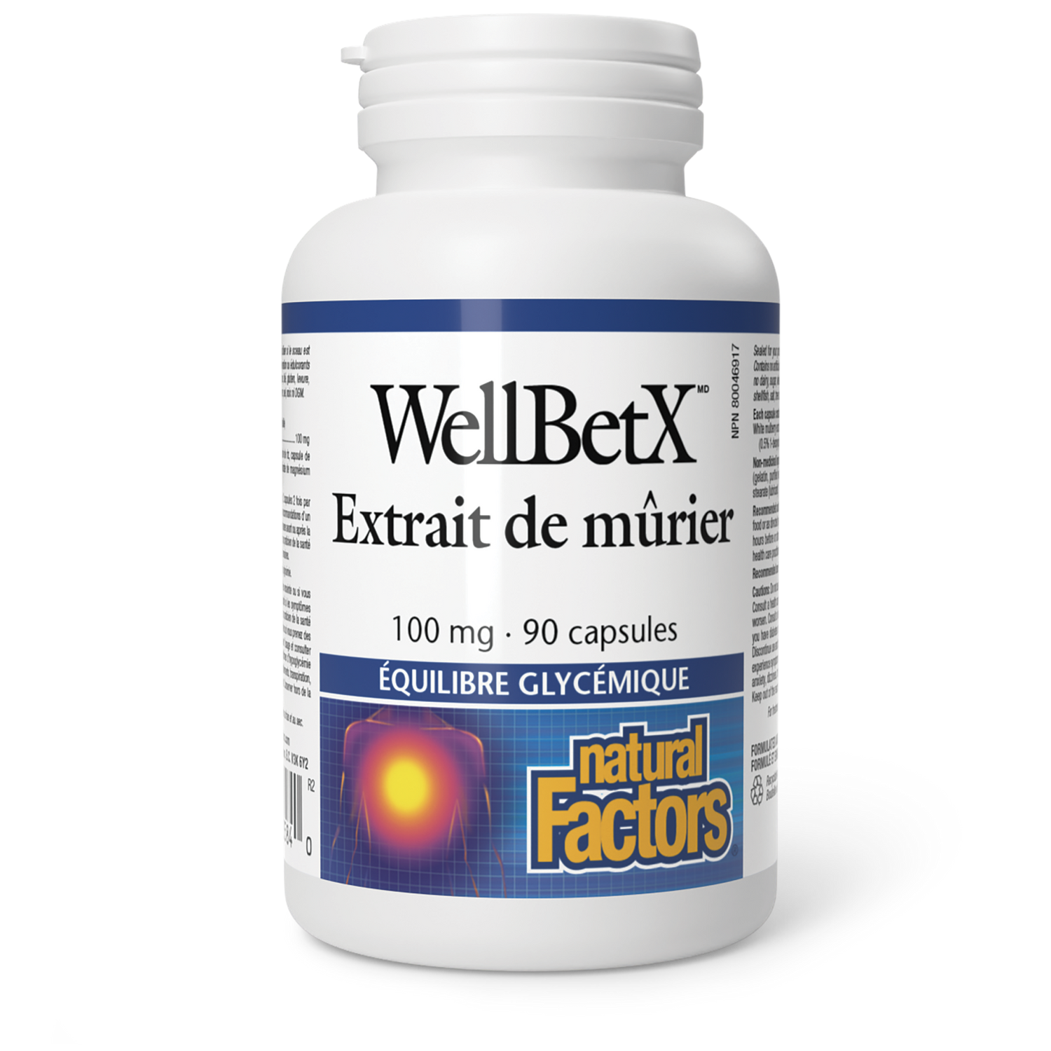 WellBetX Extrait de mûrier 100 mg, Natural Factors|v|image|3584