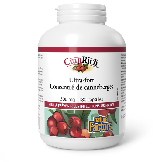 CranRich Ultra-fort Concentré de canneberges 500 mg, Natural Factors|v|image|4513