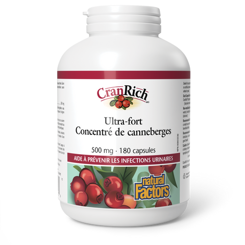 CranRich Ultra-fort Concentré de canneberges 500 mg, Natural Factors|v|image|4513