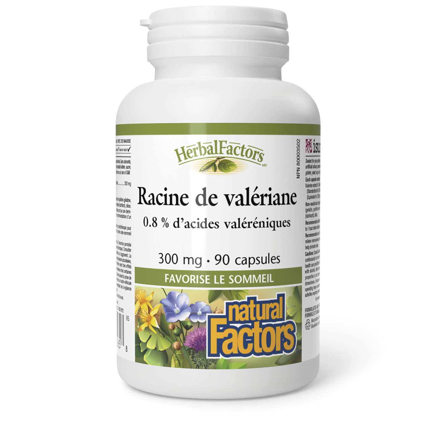 Racine de valériane 300 mg, HerbalFactors, Natural Factors|v|image|4565