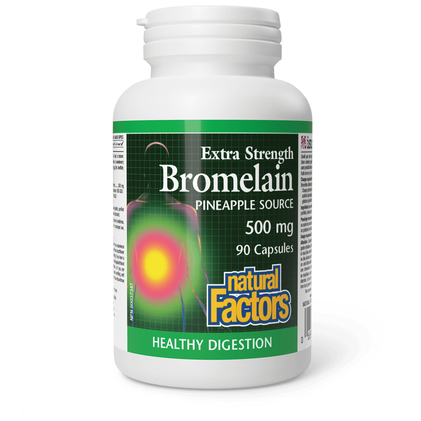 Bromelain Extra Strength 500 mg, Pineapple Source, Natural Factors|v|image|1735