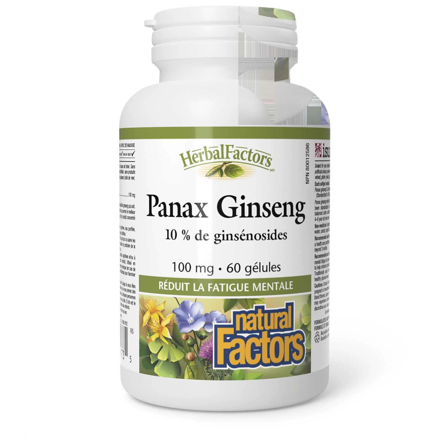 Panax Ginseng 100 mg, HerbalFactors, Natural Factors|v|image|4173